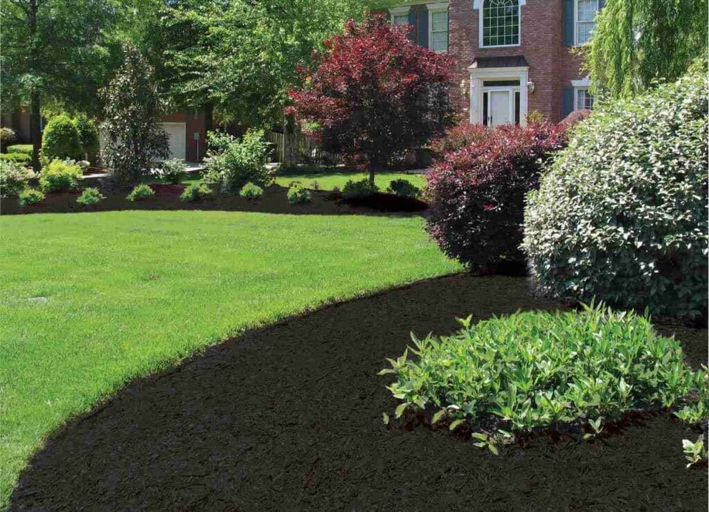 triple ground hardwood mulch landscaping